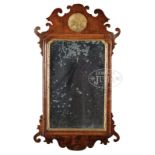 CHIPPENDALE MAHOGANY MIRROR. Late 18th century, American. The rectangular mirror plate within a