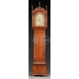 CHIPPENDALE CHERRY TALL CASE CLOCK BY PEREGRINE WHITE, WOODSTOCK, CT. Late 18th century. Very fine