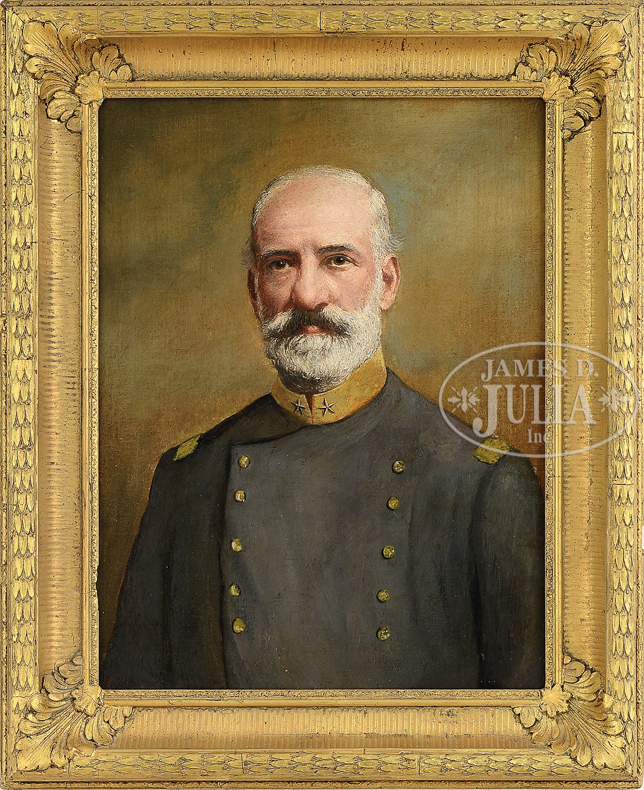 AMERICAN SCHOOL (19th Century) PORTRAIT OF MAJOR EDWARD STANLEY MARSH. Distinguished bust length