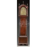 PEREGRINE WHITE CHERRY TALL CASE CLOCK. Late 18th century, Connecticut. The case with scrolling