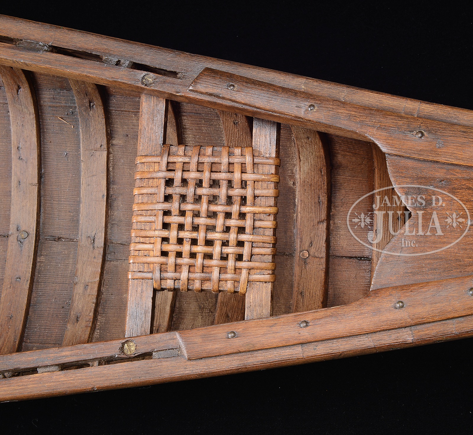 SALESMAN SAMPLE MODEL CANOE BY THE KENNEBEC BOAT AND CANOE COMPANY, WATERVILLE, MAINE. Early - Image 4 of 5