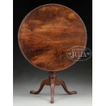 QUEEN ANNE WALNUT TILT TOP BIRDCAGE TEA TABLE. Third quarter 18th century, Lancaster County