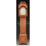 CHIPPENDALE PINE PENNSYLVANIA TALL CASE CLOCK. Pennsylvania, late 18th- early 19th century. An