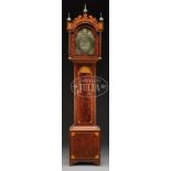 FEDERAL MAHOGANY CHIPPENDALE TALL CASE CLOCK. American or English, circa 1815. An inlaid mahogany