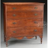 FEDERAL INLAID CHERRY CHEST OF DRAWERS. First quarter 19th Century, possibly North Carolina.