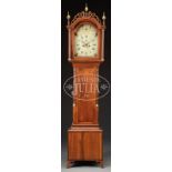 FEDERAL CHERRY TALL CASE CLOCK SIGNED CHANDLER. 1st quarter 19th century. Concord, New Hampshire.