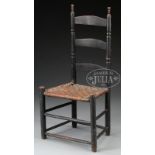 EARLY AMERICAN LADDERBACK CHAIR. New England, 2nd quarter 19th century. The small example in