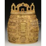 GILT BRONZE TEMPLE BELL.