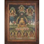 FRAMED THANGKA OF PADMASAMBHAVA.