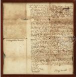 INTERESTING 1713 DEED FOR LAND IN DARTMOUTH SIGNED BY HENRY HOWLAND