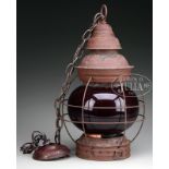 RARE SHIP'S ONION LAMP BY ELISHA WEBB & CO.