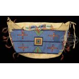 SIOUX BEADED TIPI BAG.