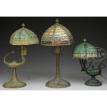 THREE ALADDIN-STYLE LAMPS.