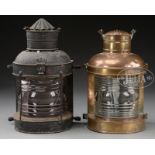 TWO SHIP'S MASTHEAD LANTERNS.