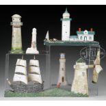 FIVE LIGHTHOUSE RELATED ITEMS.