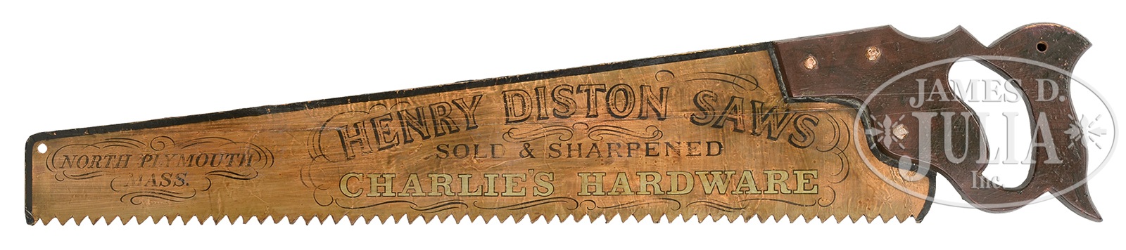 FOLK ART CARVED AND DECORATED HARDWARE STORE TRADE SIGN. - Image 2 of 2