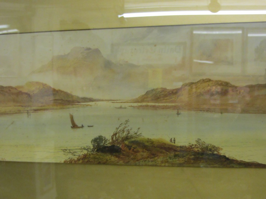 M WALTON, pair of signed water colours, dated 1912 "Panoramic Lakeside Views with Figures on Boats", - Image 2 of 2