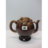 CADOGAN TEAPOT, treacle glazed teapot, spout chip