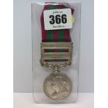 Indian General Service Medal 1895 2 clasps Punjab Frontier 1897-98, Tirah 1897-98 to 4910 PTE J