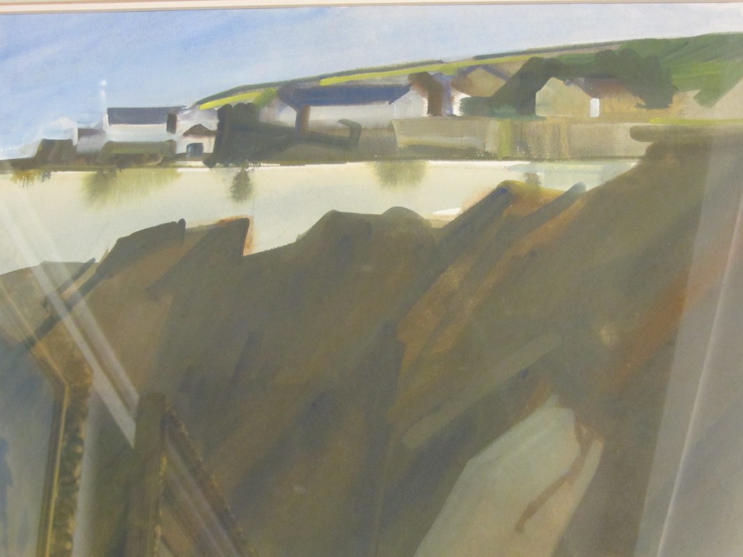 SAMUEL DODWELL, signed water colour, "Cornish Harbour", 15" x 19"