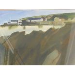 SAMUEL DODWELL, signed water colour, "Cornish Harbour", 15" x 19"