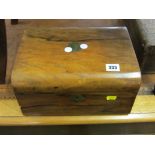 VICTORIAN WRITING BOX, walnut domed top fitted writing box, 11.5" width