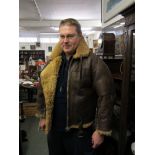 AIRMAN'S JACKET, fleece lined leather flying jacket