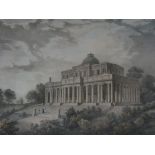 CHELTENHAM, chalk lithograph "Pittville Pump Room", 14" x 16"