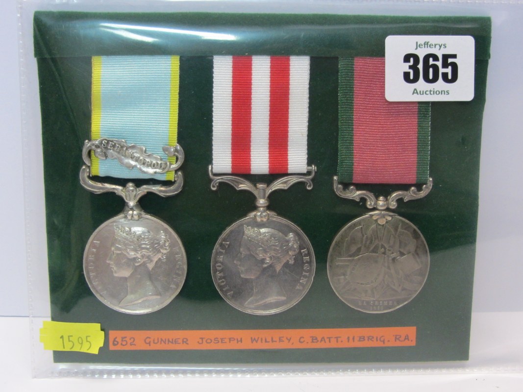 Group of 3 comprising of Crimea medal clasp Sebastopol, Indian Mutiny IF57 no clasp and a Turkish - Image 2 of 2