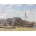 JOHN CHANCELLOR, signed limited edition colour print "Working the Big Tide"