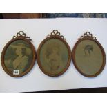 BARTOLOZZI, 3 oval framed portrait engravings