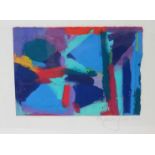 ANTHONY FROST, signed and dated 1990, gouache on layered paper, "Abstract Study", 4" x 6"