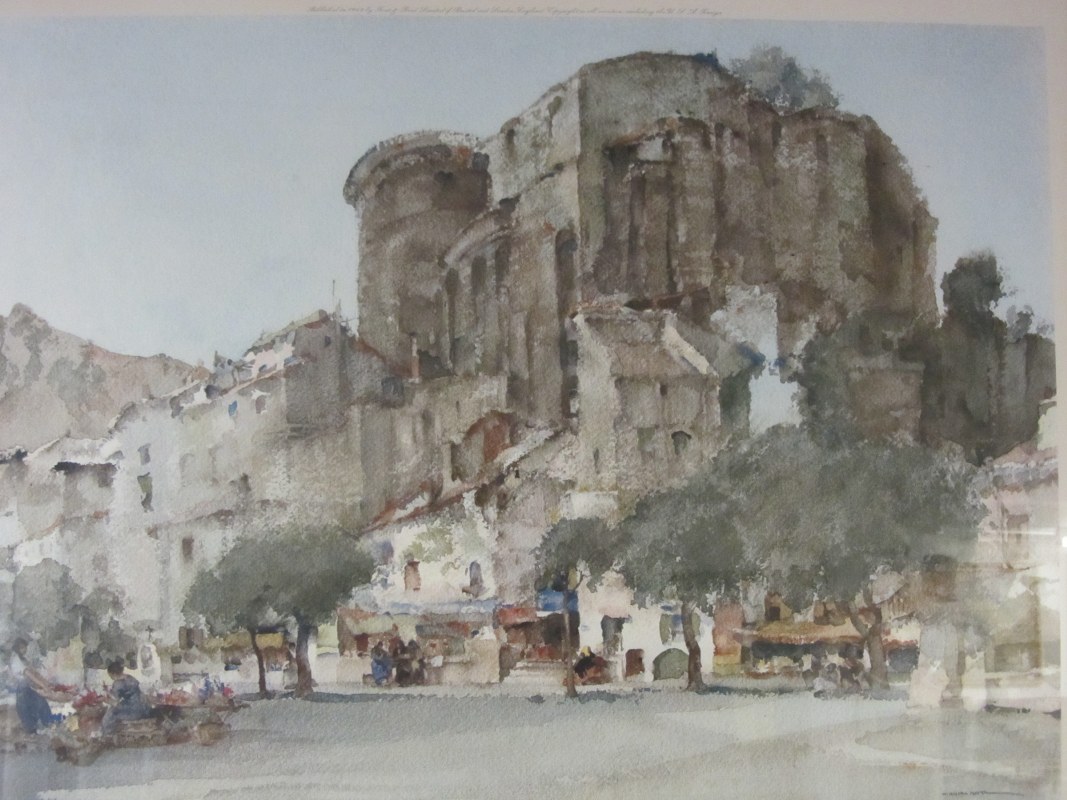 W RUSSELL FLINT, signed colour print "The Castle", 17.5" x 24"