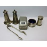 CONDIMENTS, pair of HM silver pepperettes,