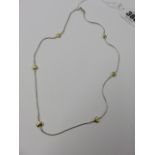 GOLD NECKLACE, 18ct white gold chain necklace,