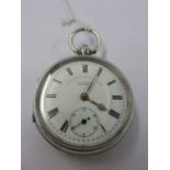 POCKET WATCH, silver cased English lever pocket watch, Chester 1898,