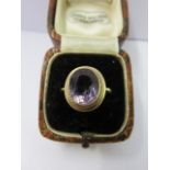 AMETHYST RING, 9ct gold amethyst ring,