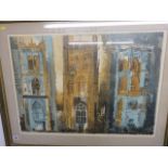 JOHN PIPER, signed edition of 70 coloured screen print "The Three Towers",