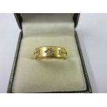 DIAMOND RING, 18ct gold diamond 3 stone ring,