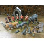 LEAD SOLDIERS, small collection of lead soldiers and animals,