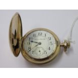 HUNTER POCKET WATCH, gold plated Hampden Watch Co.