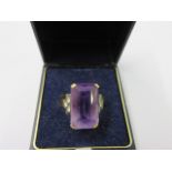 AMETHYST RING, 14ct gold amethyst ring,