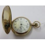 POCKET WATCH, gold plated Rockford Hunter pocket watch,