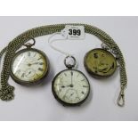 POCKET WATCH, silver cased J.G.