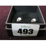 DIAMOND EARRINGS, Pair of 18ct white gold mounted diamond stud earrings, total 0.