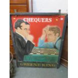 TAVERN SIGN, "Chequers - Greene King",