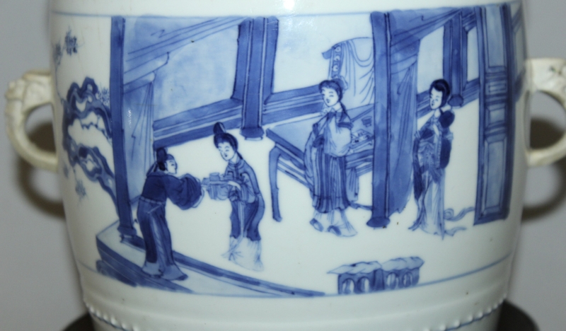 A GOOD CHINESE KANGXI MARK & PERIOD BLUE & WHITE PORCELAIN JAR, together with a good quality - Image 4 of 8