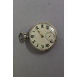 A GENTLEMAN'S SILVER CASED VERGE POCKET WATCH by A. SEDDEN, UPPER SYDENHAM, No. 11678.  Silver