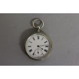 A GENTLEMAN'S J. B. YABSLEY SILVER CASED POCKET WATCH, 74 Ludgate Hill, London. Silver case London