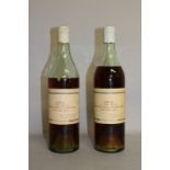 COGNAC, T. HINE & CO., GRAND VINTAGE CHAMPAGNE 1906, 2 bottles, 9cm x 11cm level from cork.